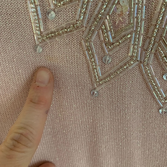 Bob Mackie Pink Vintage Embroidered Cardigan - Picture 5 of 14